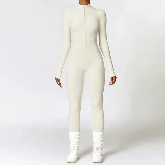 Women Jumpsuit Black Nylon Spandex | Aurora-1
