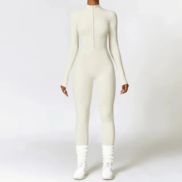 Women Jumpsuit Black Nylon Spandex | Aurora-1