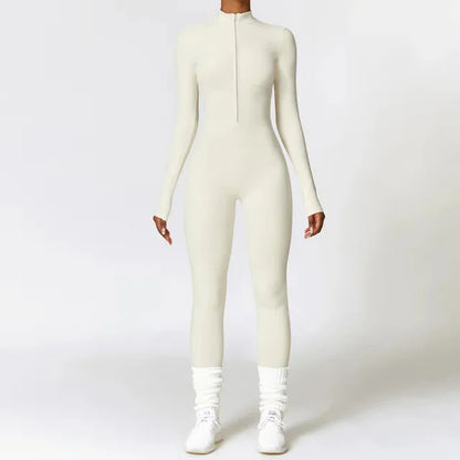 Women Jumpsuit Black Nylon Spandex | Aurora-1