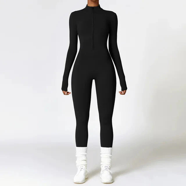 Variant image for Women Jumpsuit Black Nylon Spandex | Aurora-5