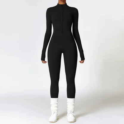 Variant image for Women Jumpsuit Black Nylon Spandex | Aurora-5