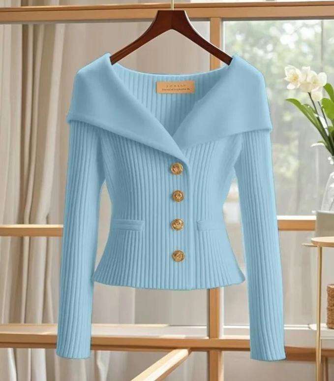 Women Long Sleeve Sweater Ruby Fabric | Elegant Style-5