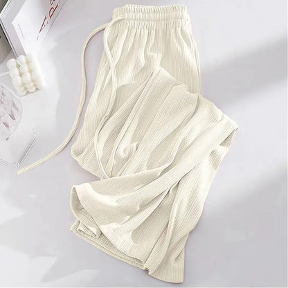 Women Wide Leg Pants Ice Silk | Narcissa-5