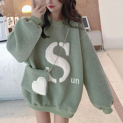 Variant image for Women Sweatshirt Beige Lambswool | Ella-1