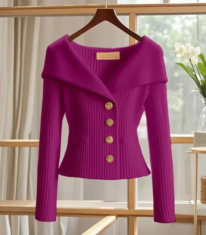 Women Long Sleeve Sweater Ruby Fabric | Elegant Style-4