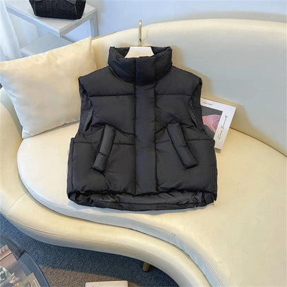Women Padded High Collar Vest | Kirsie