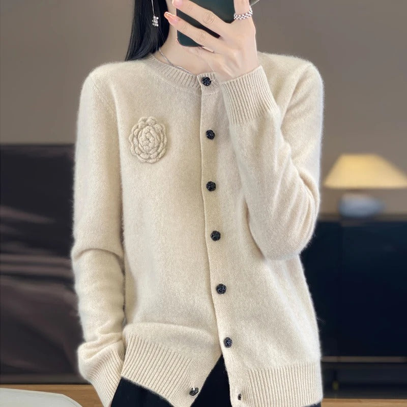 Women Cashmere Sweater Beige | Jane-4