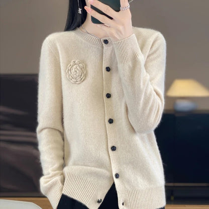 Women Cashmere Sweater Beige | Jane-4