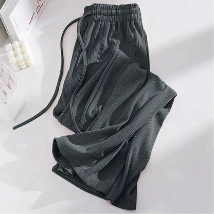 Women Wide Leg Pants Ice Silk | Narcissa-3