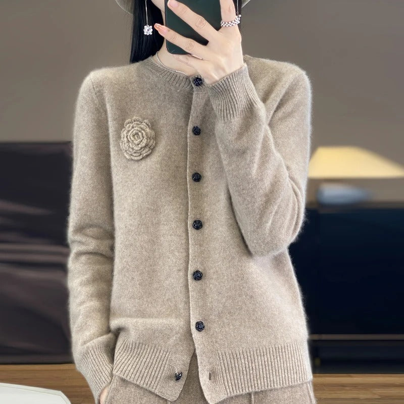 Women Cashmere Sweater Beige | Jane-3