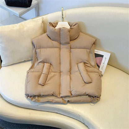 Women Padded High Collar Vest | Kirsie