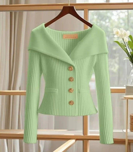 Women Long Sleeve Sweater Ruby Fabric | Elegant Style-1