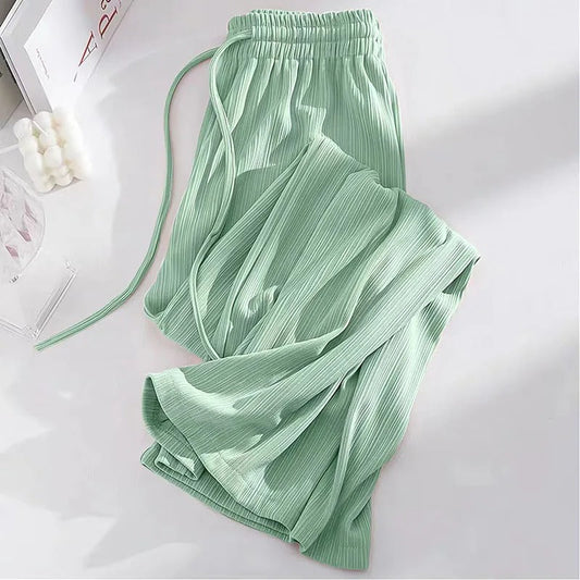 Women Wide Leg Pants Ice Silk | Narcissa-1