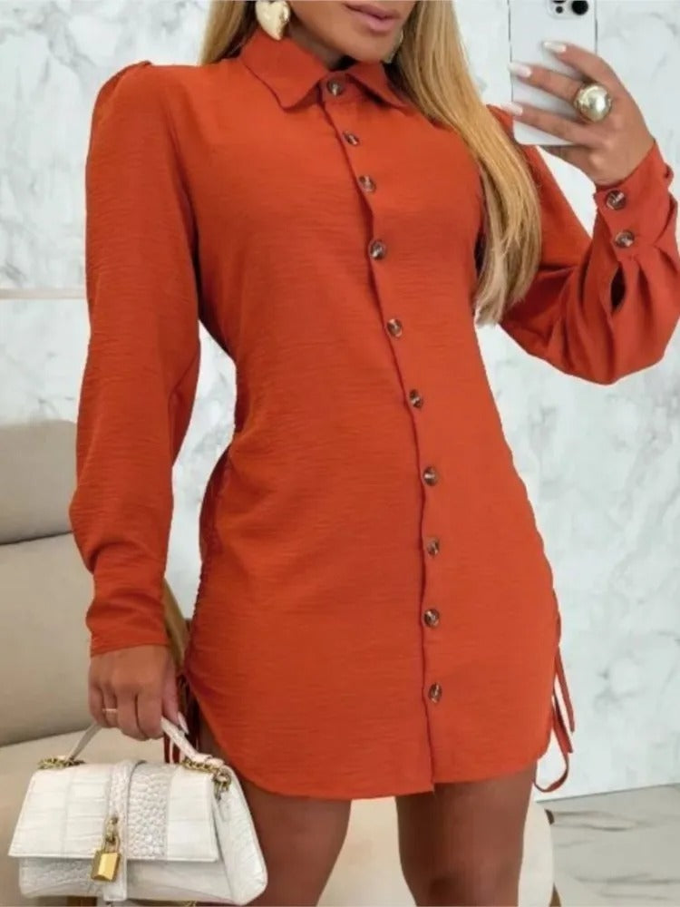 Variant image for Women Shirt Dress White Lightweight Fabric | Lottie-16