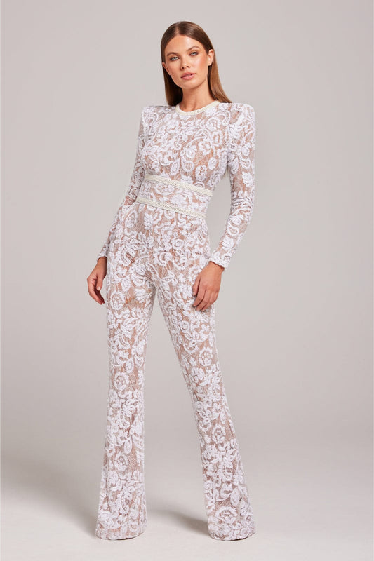 Women Elegant Sheer Lace Jumpsuit | Brittney