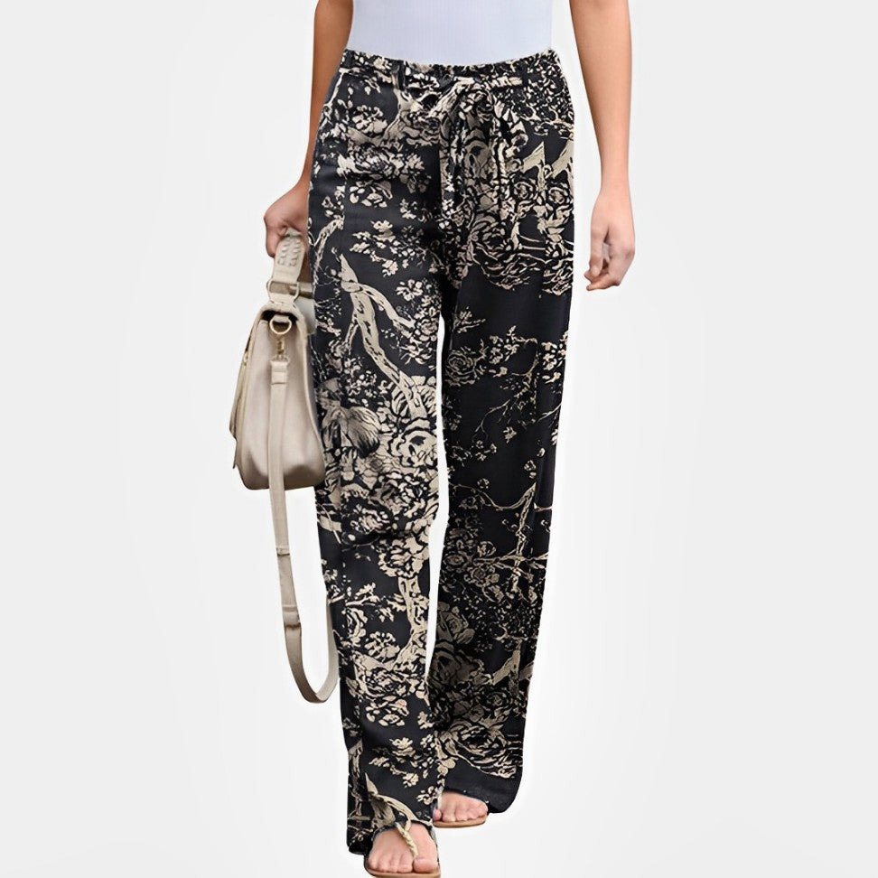 Women Floral Drawstring Pants | Fernleigh