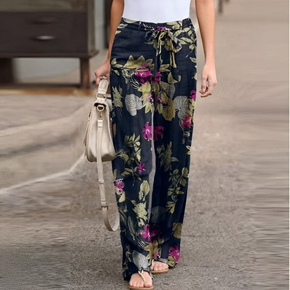 Women Floral Drawstring Pants | Fernleigh