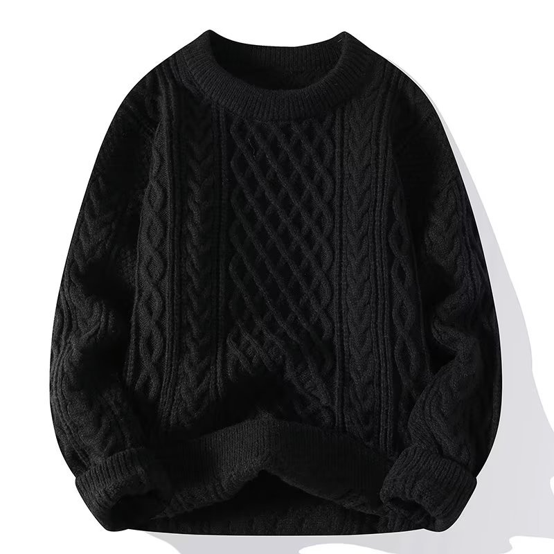 Knitted Wool Sweater Black