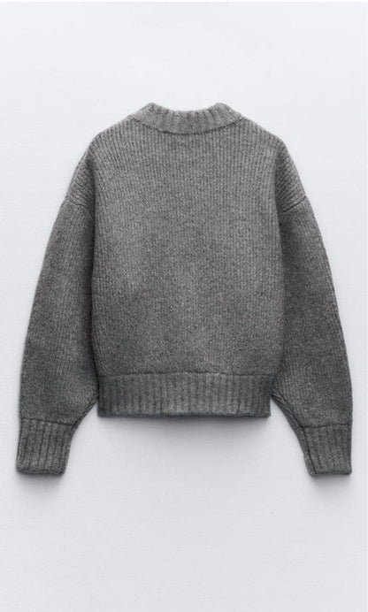 Women Ribbed Zip Knit Cardigan | Evelyn